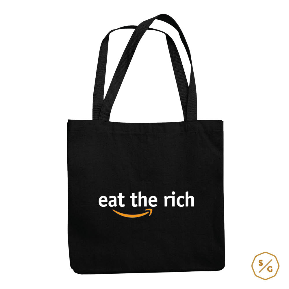 BEDRUCKTE BAUMWOLL-TASCHE • EAT THE RICH