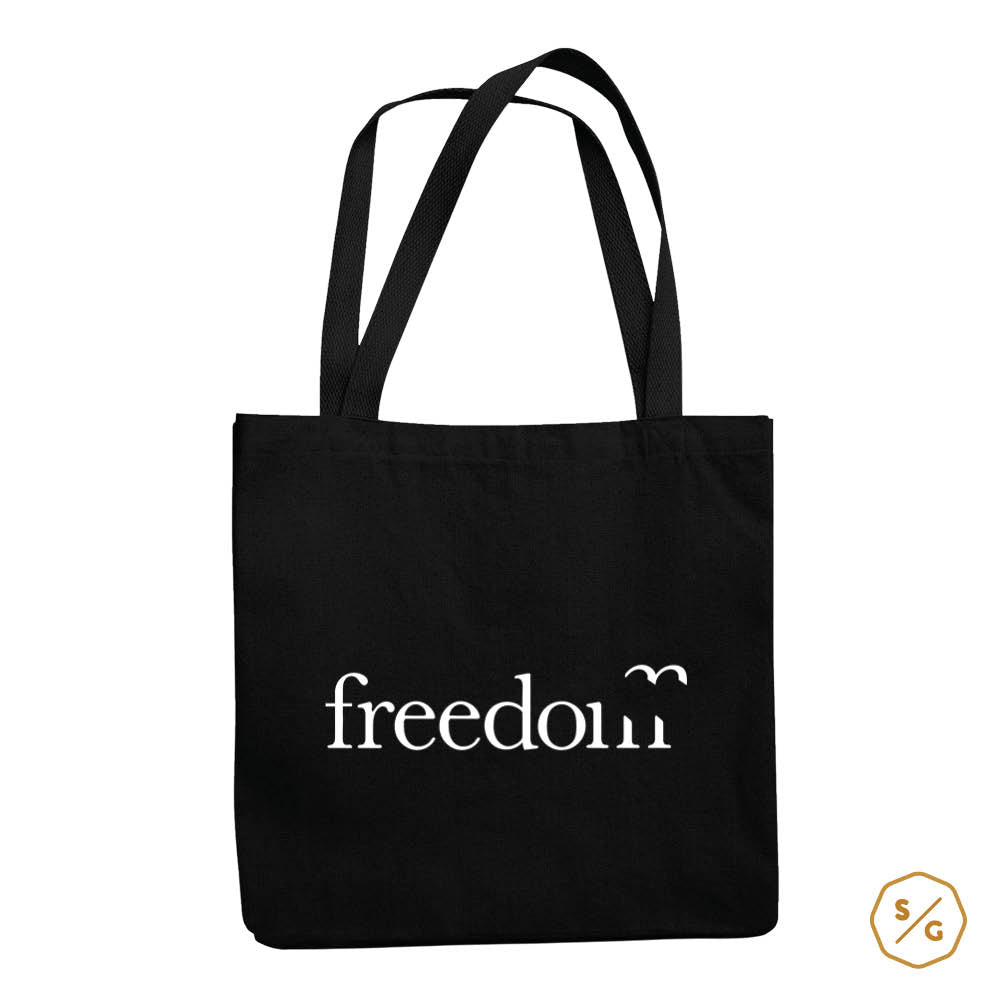 BEDRUCKTE BAUMWOLL-TASCHE • FREEDOM