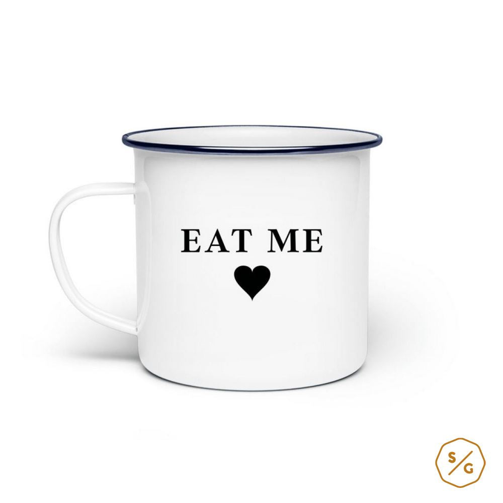 ENAMEL MUG (STEEL) • EAT ME