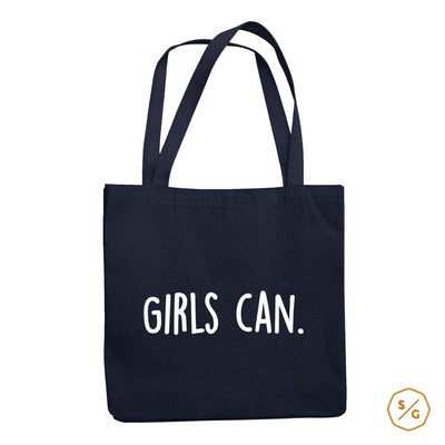 BEDRUCKTE BAUMWOLL-TASCHE • GIRLS CAN.