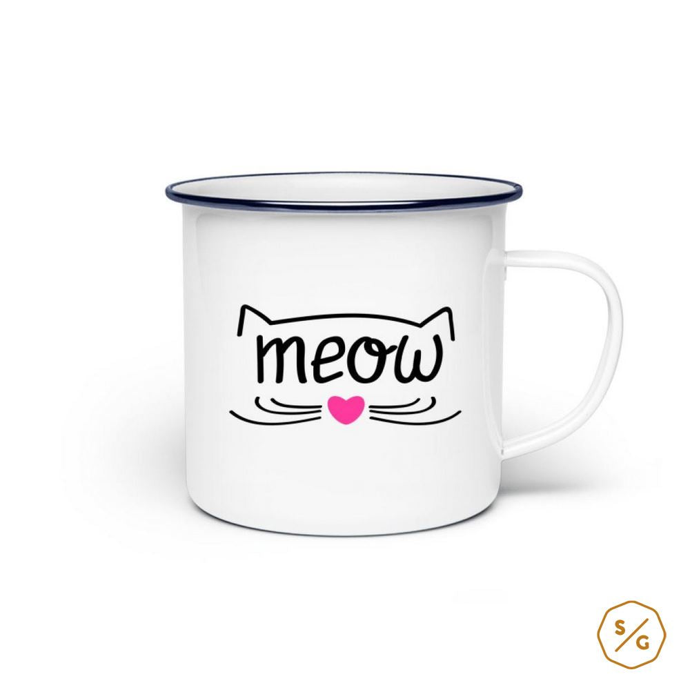 ENAMEL MUG (STEEL) • MEOW