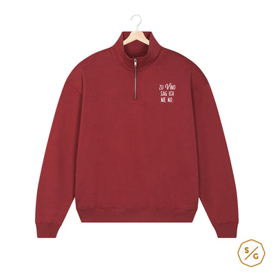 BESTICKTER HALF-ZIP SWEATER • ZU VINO SAG ICH NIE NO.