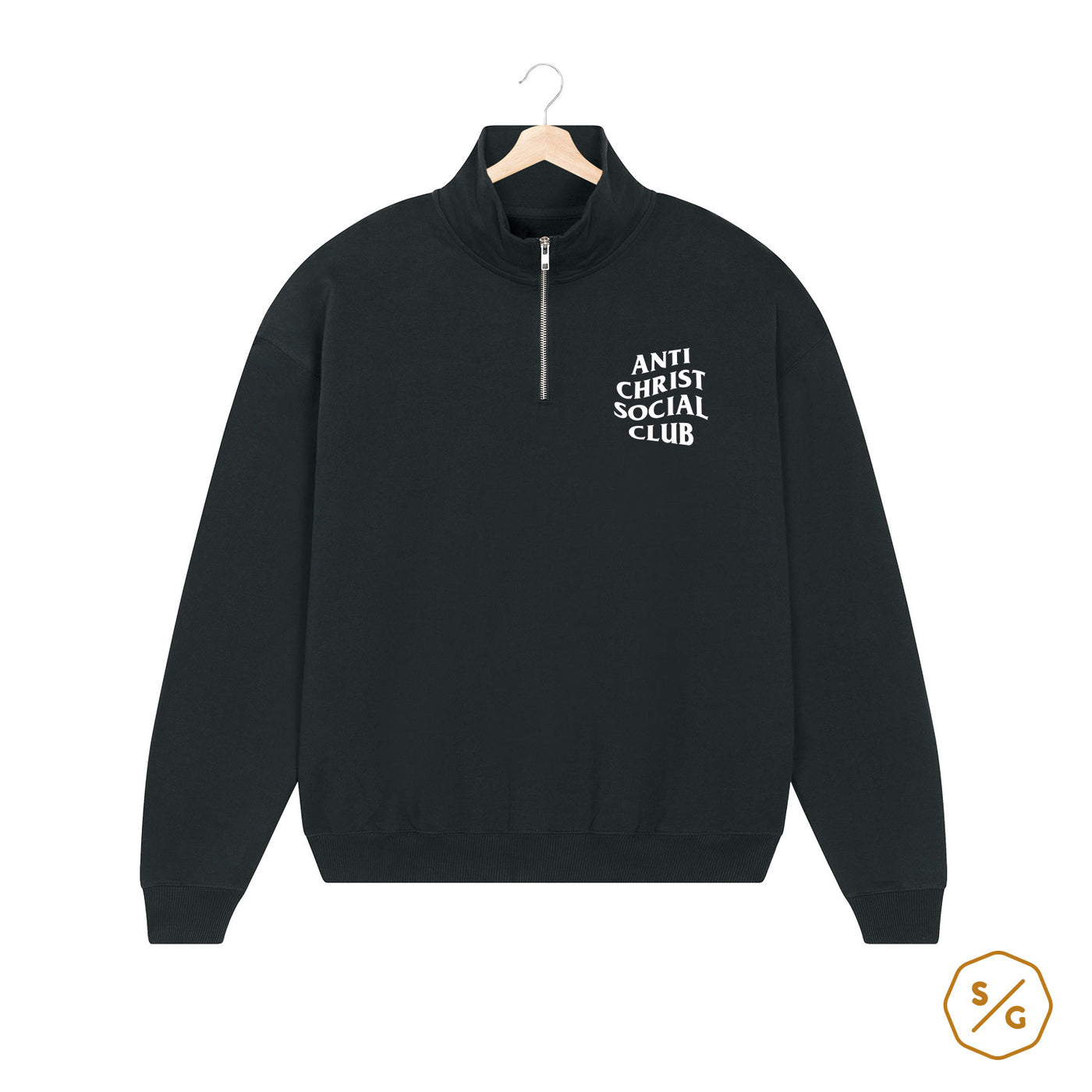 BESTICKTER HALF-ZIP SWEATER • ANTI CHRIST SOCIAL CLUB