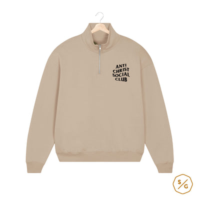 BESTICKTER HALF-ZIP SWEATER • ANTI CHRIST SOCIAL CLUB