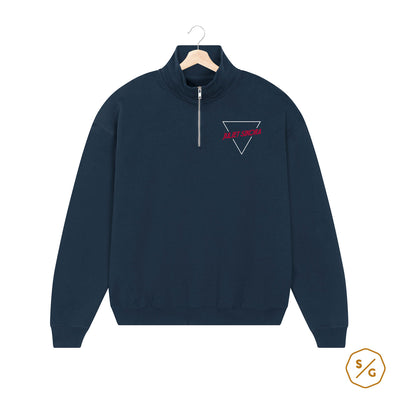 BESTICKTER HALF-ZIP SWEATER • LOGO JULIET SIKORA