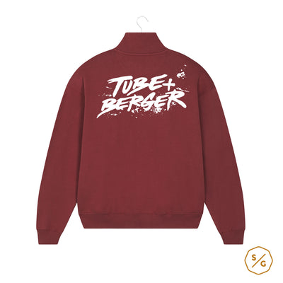 BEDRUCKTER HALF-ZIP SWEATER • LOGO TUBE & BERGER