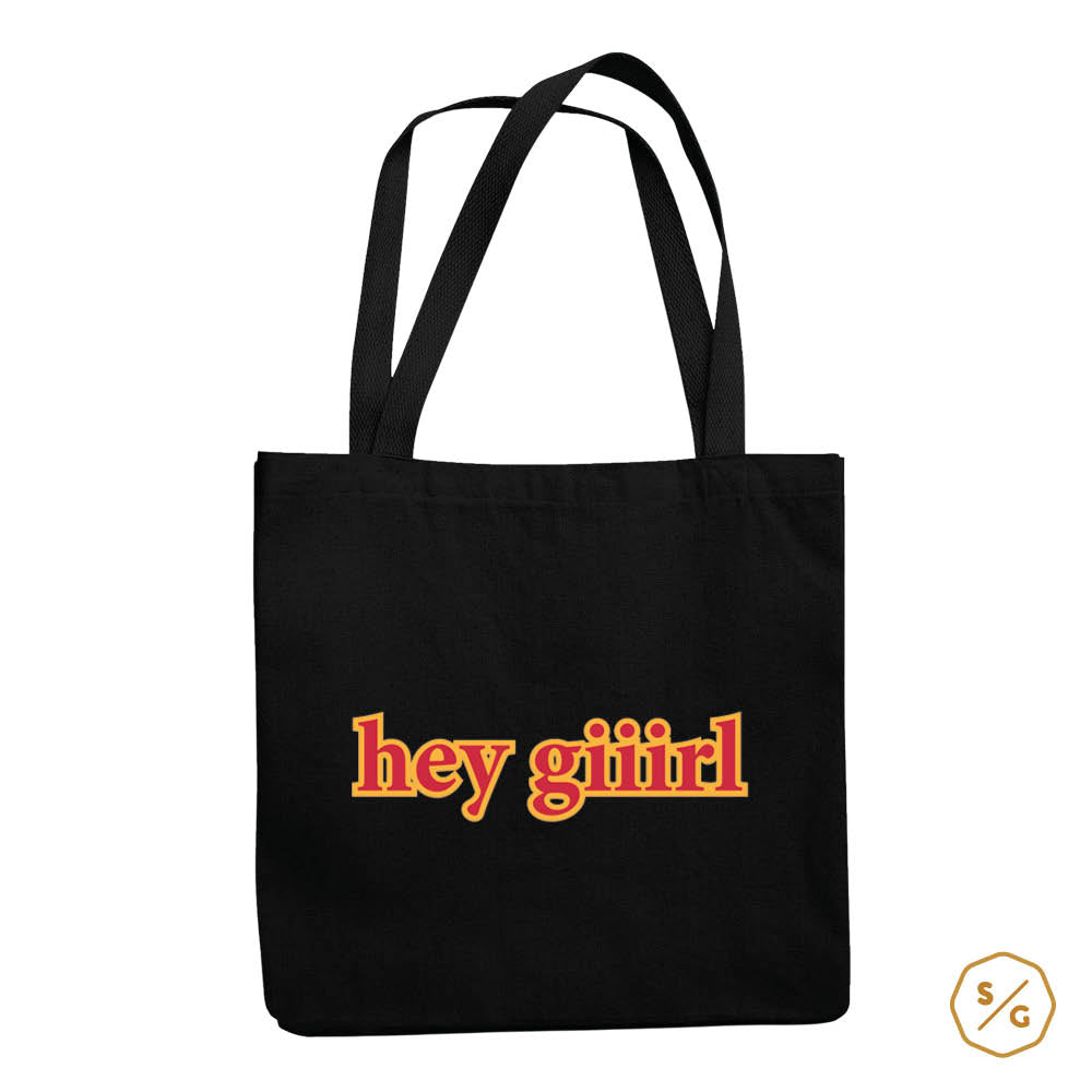 BEDRUCKTE BAUMWOLL-TASCHE • HEY GIRL