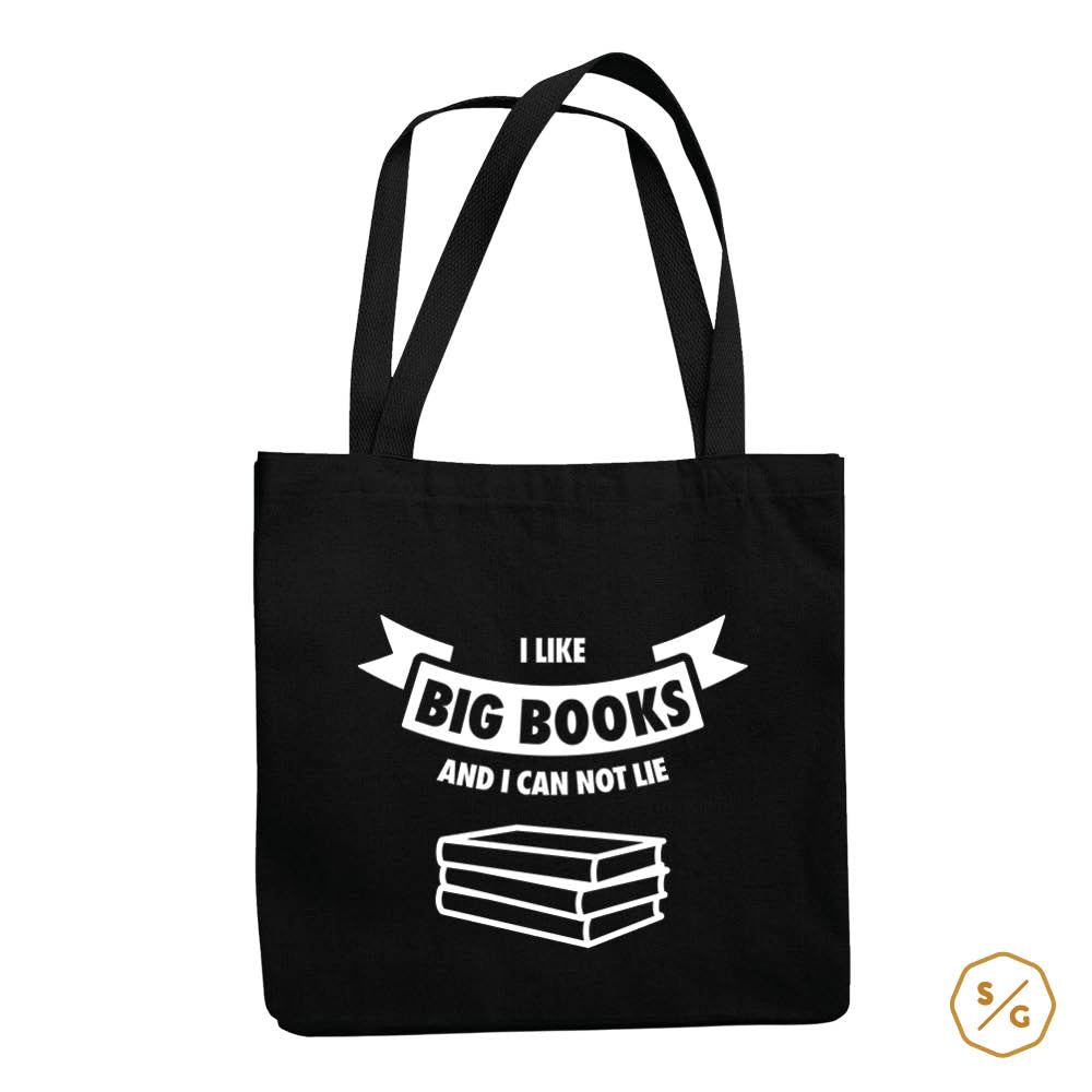 BEDRUCKTE BAUMWOLL-TASCHE • I LIKE BIG BOOKS