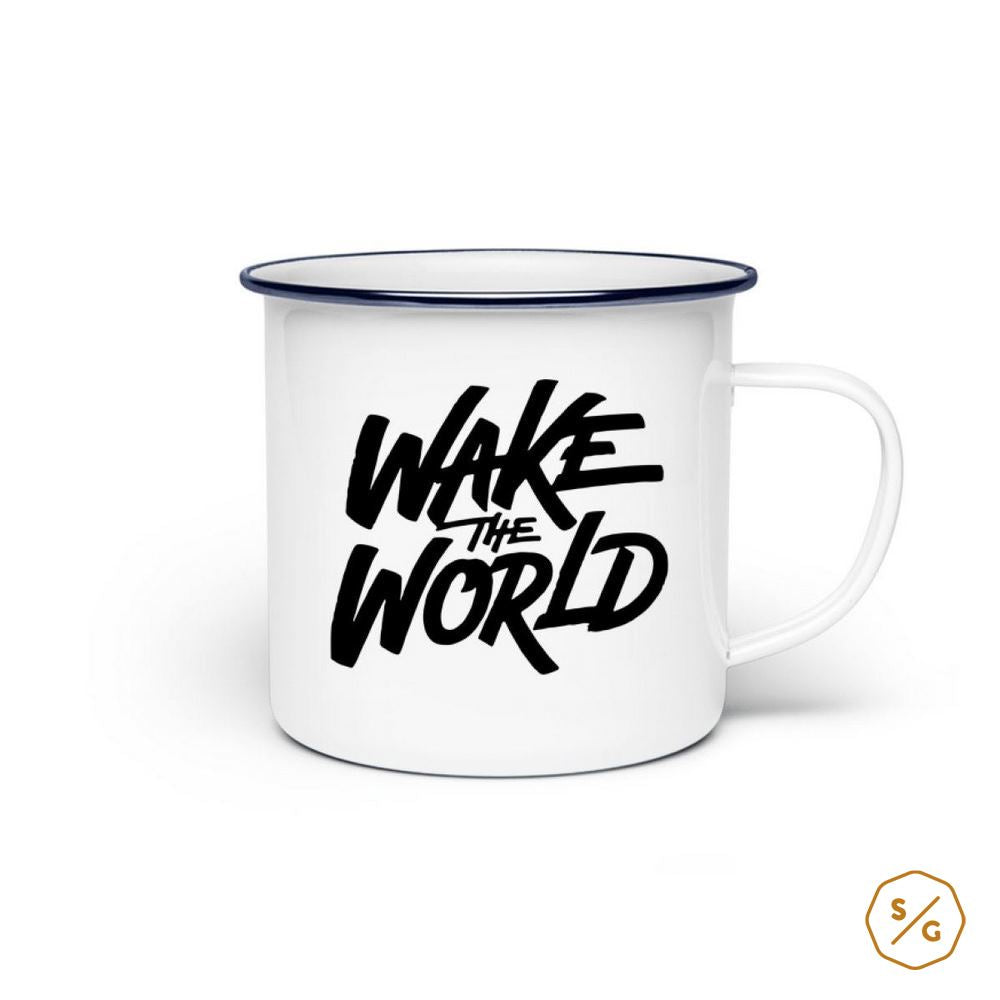 EMAILLE-TASSE (STAHL) • WAKE THE WORLD