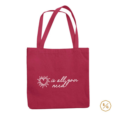 BEDRUCKTE BAUMWOLL-TASCHE • LOVE IS ALL YOU NEED