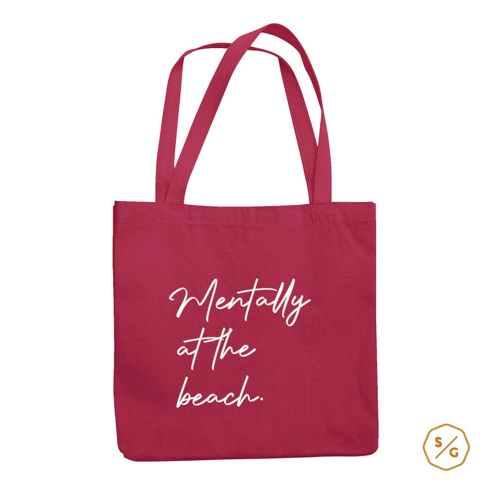 BAUMWOLL-TASCHE • MENTALLY AT THE BEACH