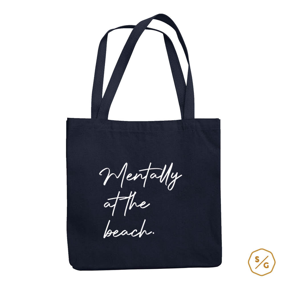 BAUMWOLL-TASCHE • MENTALLY AT THE BEACH