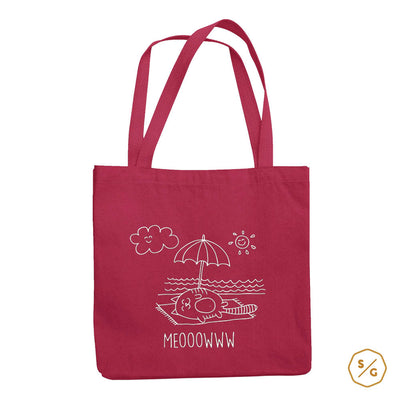 BEDRUCKTE BAUMWOLL-TASCHE • MEOWWW BEACH