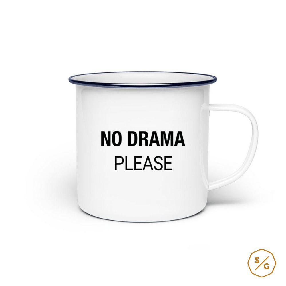 ENAMEL MUG (STEEL) • NO DRAMA PLEASE