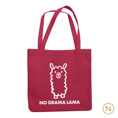 BEDRUCKTE BAUMWOLL-TASCHE • NO DRAMA LAMA