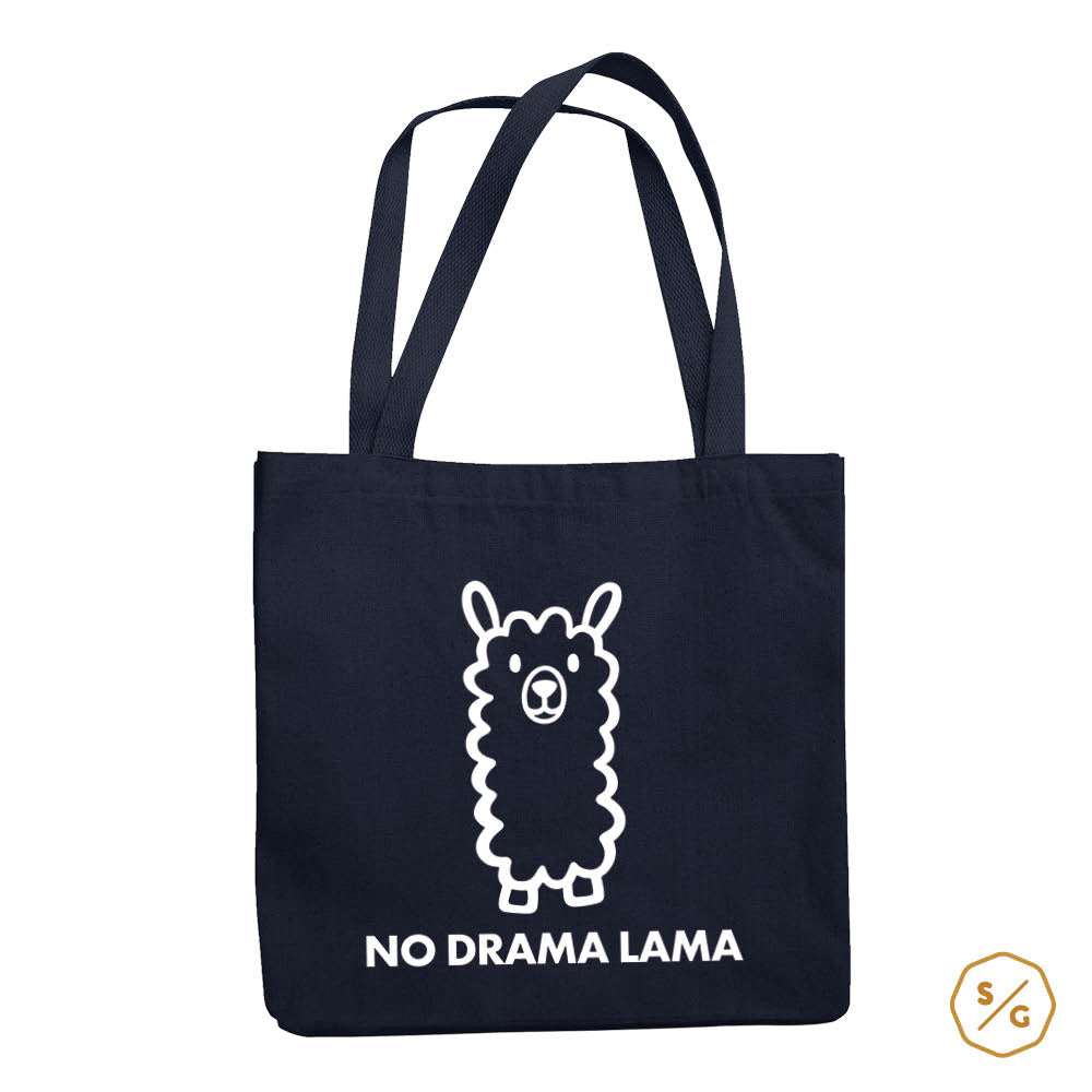 BEDRUCKTE BAUMWOLL-TASCHE • NO DRAMA LAMA