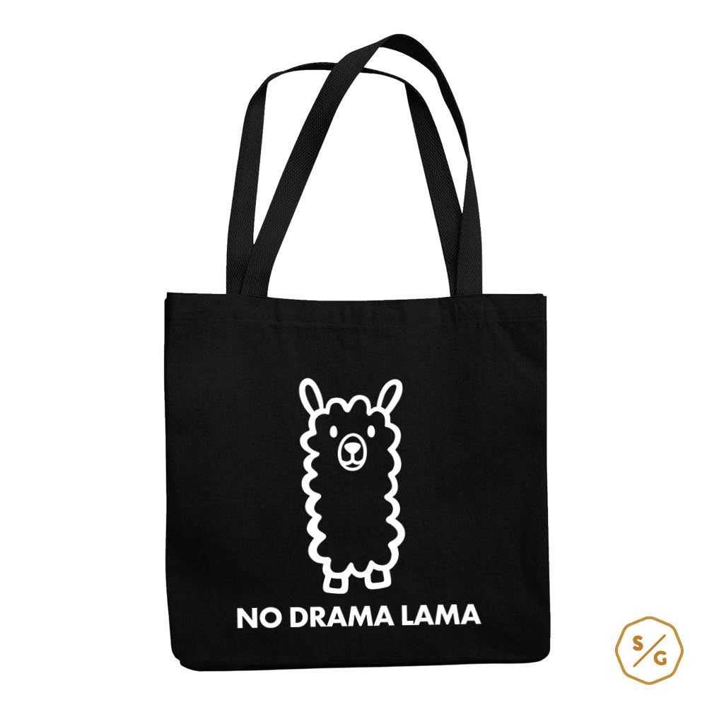 BEDRUCKTE BAUMWOLL-TASCHE • NO DRAMA LAMA