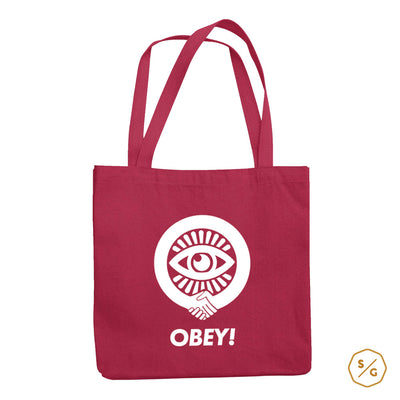 BEDRUCKTE BAUMWOLL-TASCHE • OBEY!