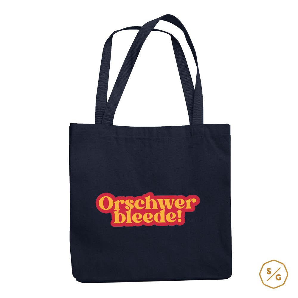 BEDRUCKTE BAUMWOLL-TASCHE • ORSCHWERBLEEDE!