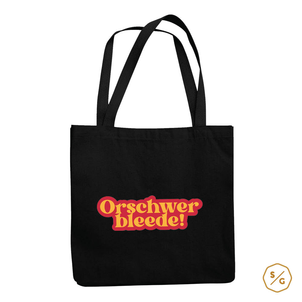 BEDRUCKTE BAUMWOLL-TASCHE • ORSCHWERBLEEDE!