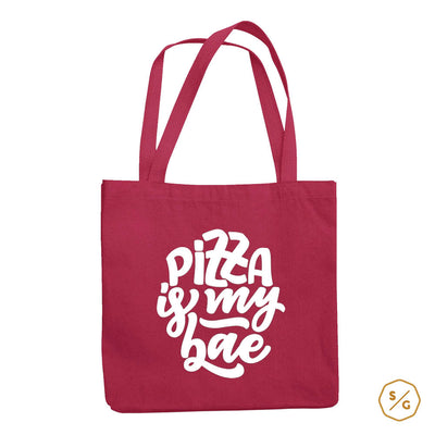 PRINTED COTTON BAG • PIZZA IS MY BAE