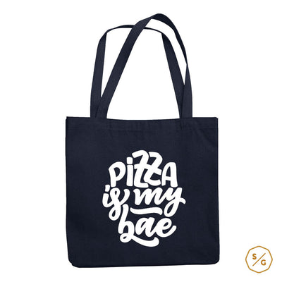 BEDRUCKTE BAUMWOLL-TASCHE • PIZZA IS MY BAE