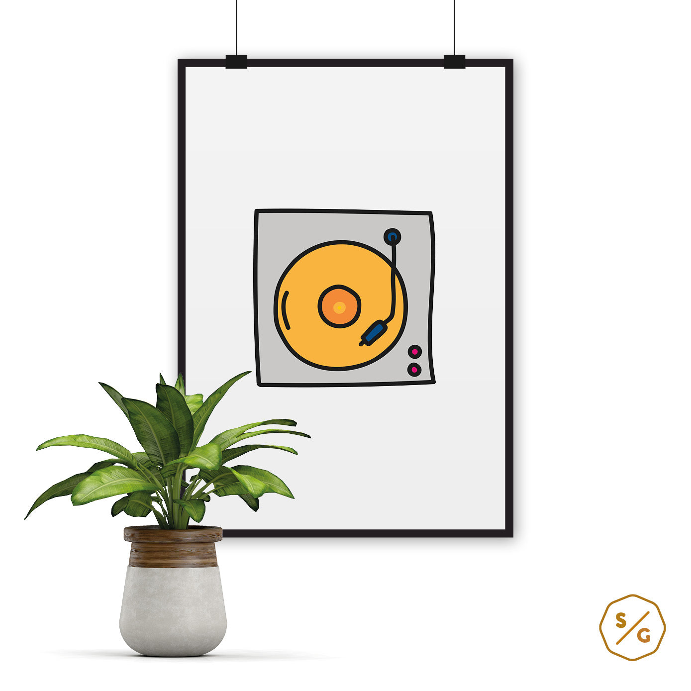 POSTER (VARIOUS SIZES) • TURNTABLE SKETCH COLOR