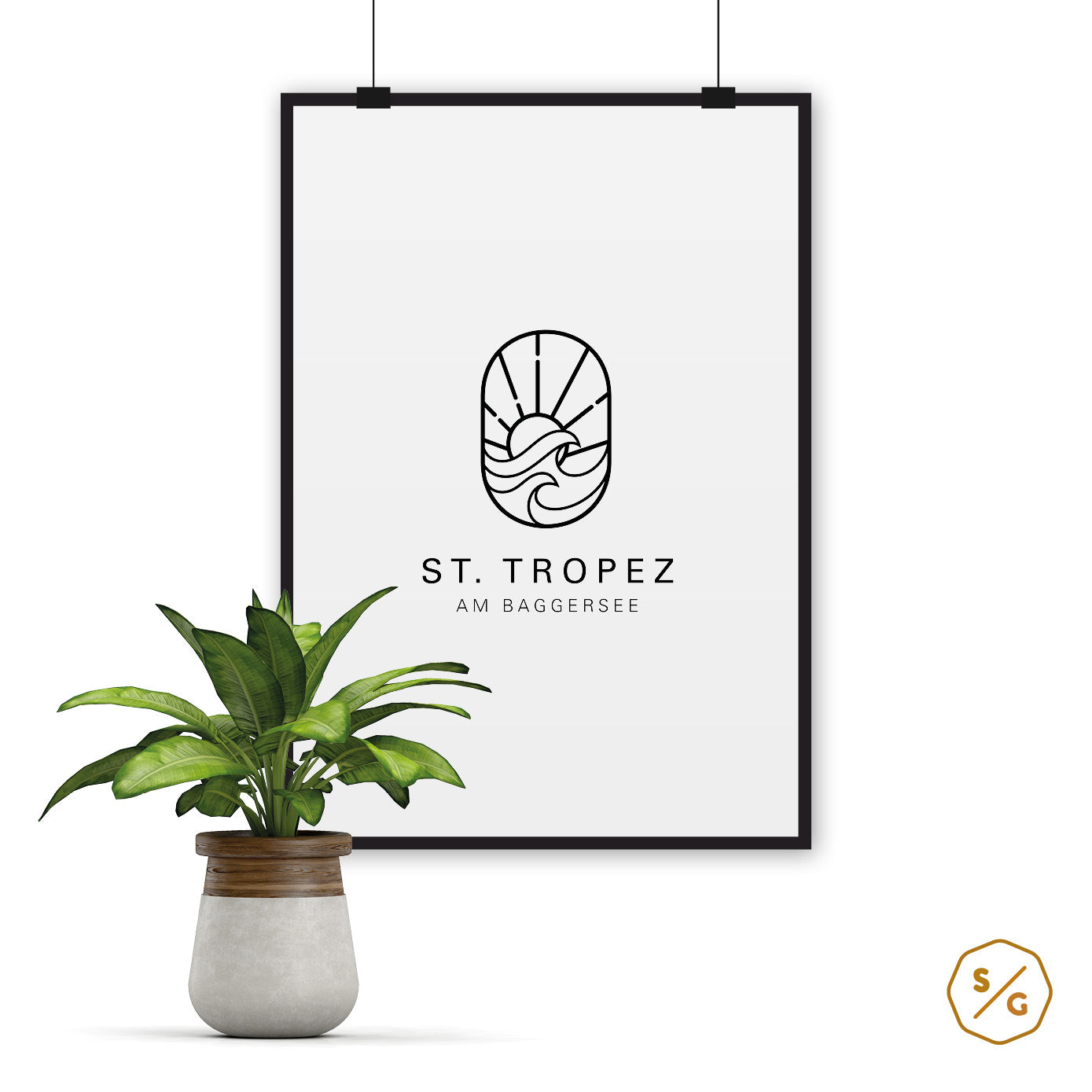 POSTER (VARIOUS SIZES) • ST. TROPEZ AM BAGGER SEE