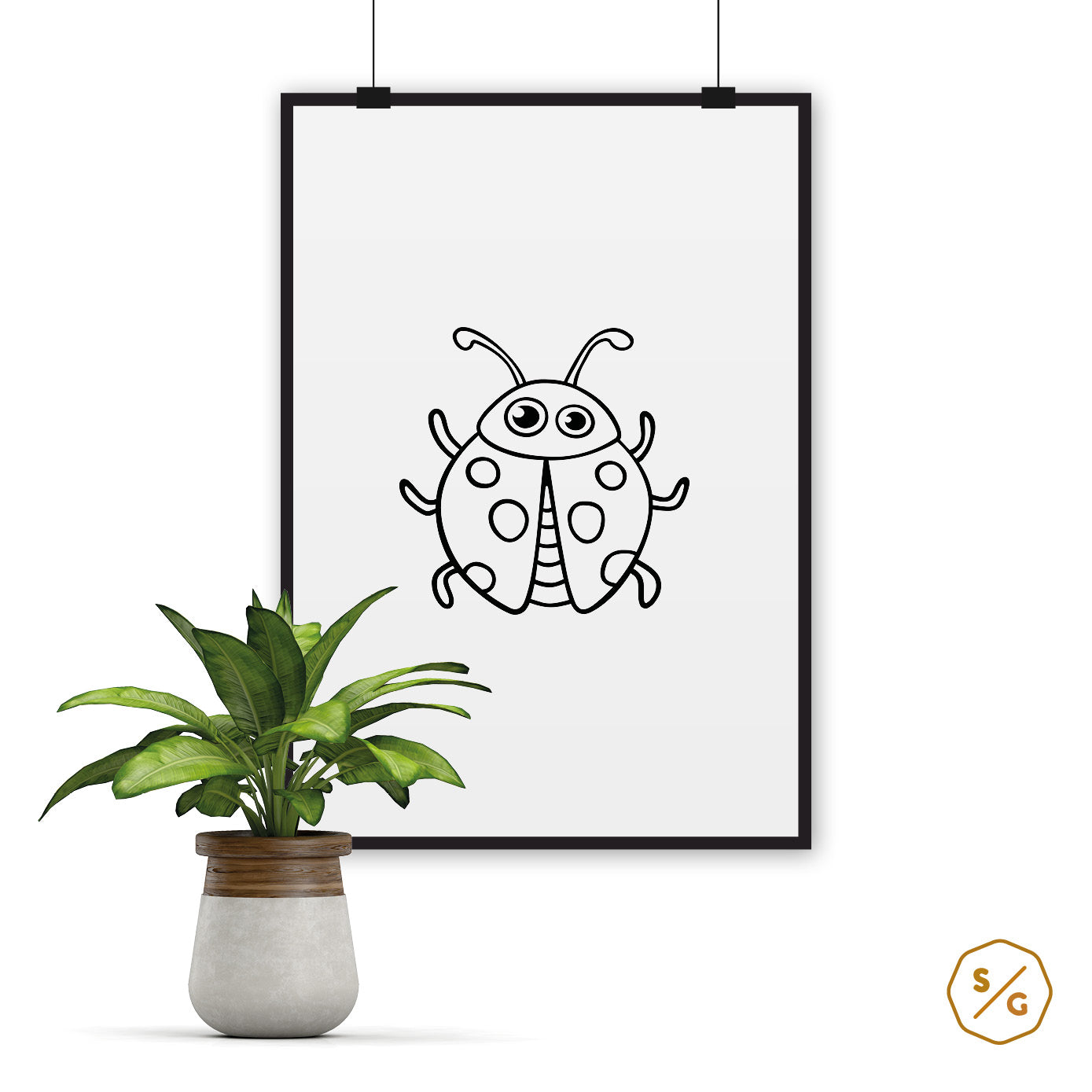 POSTER (VARIOUS SIZES) • CUTE LADYBUG