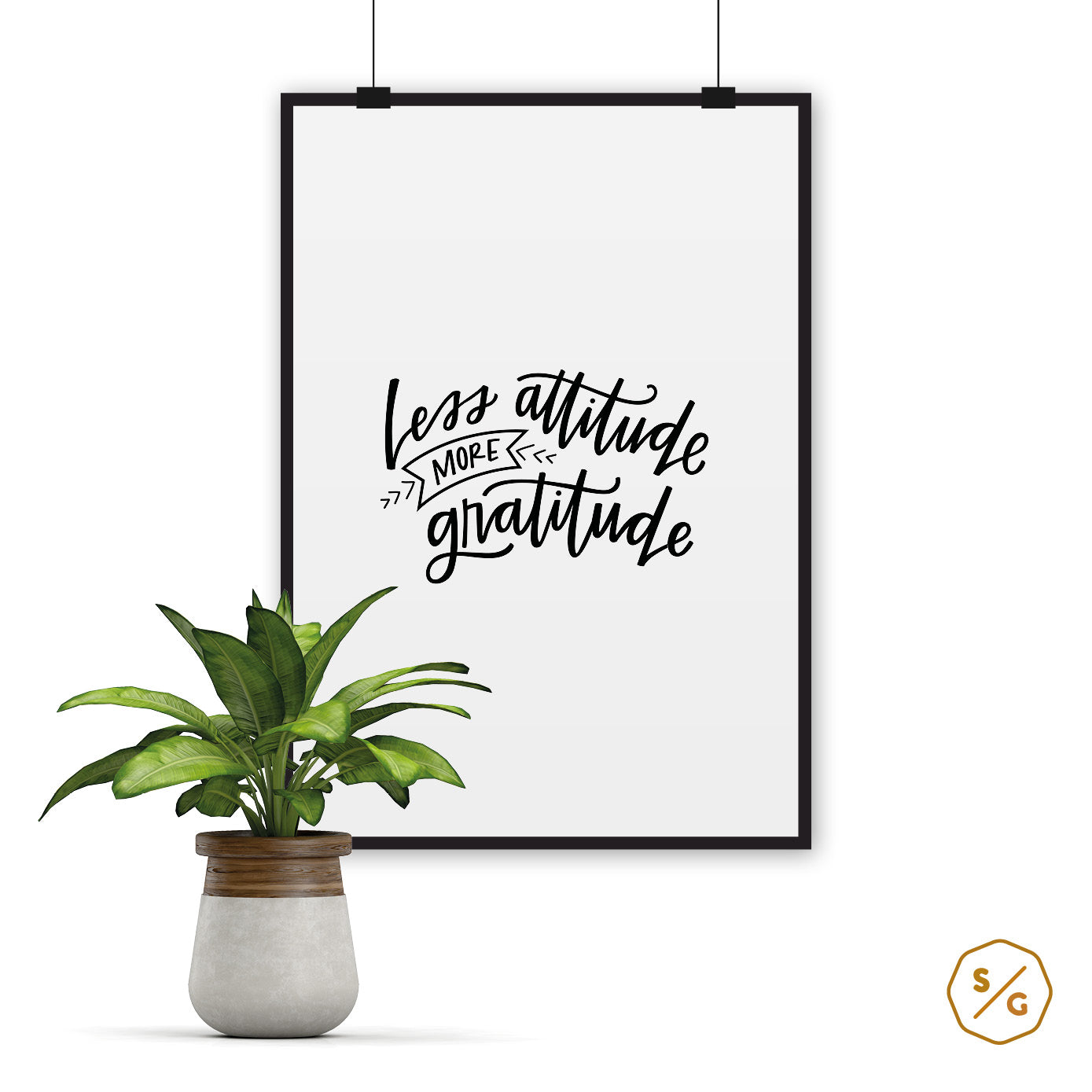 POSTER (versch. Größen) • LESS ATTITUDE MORE GRATITUDE