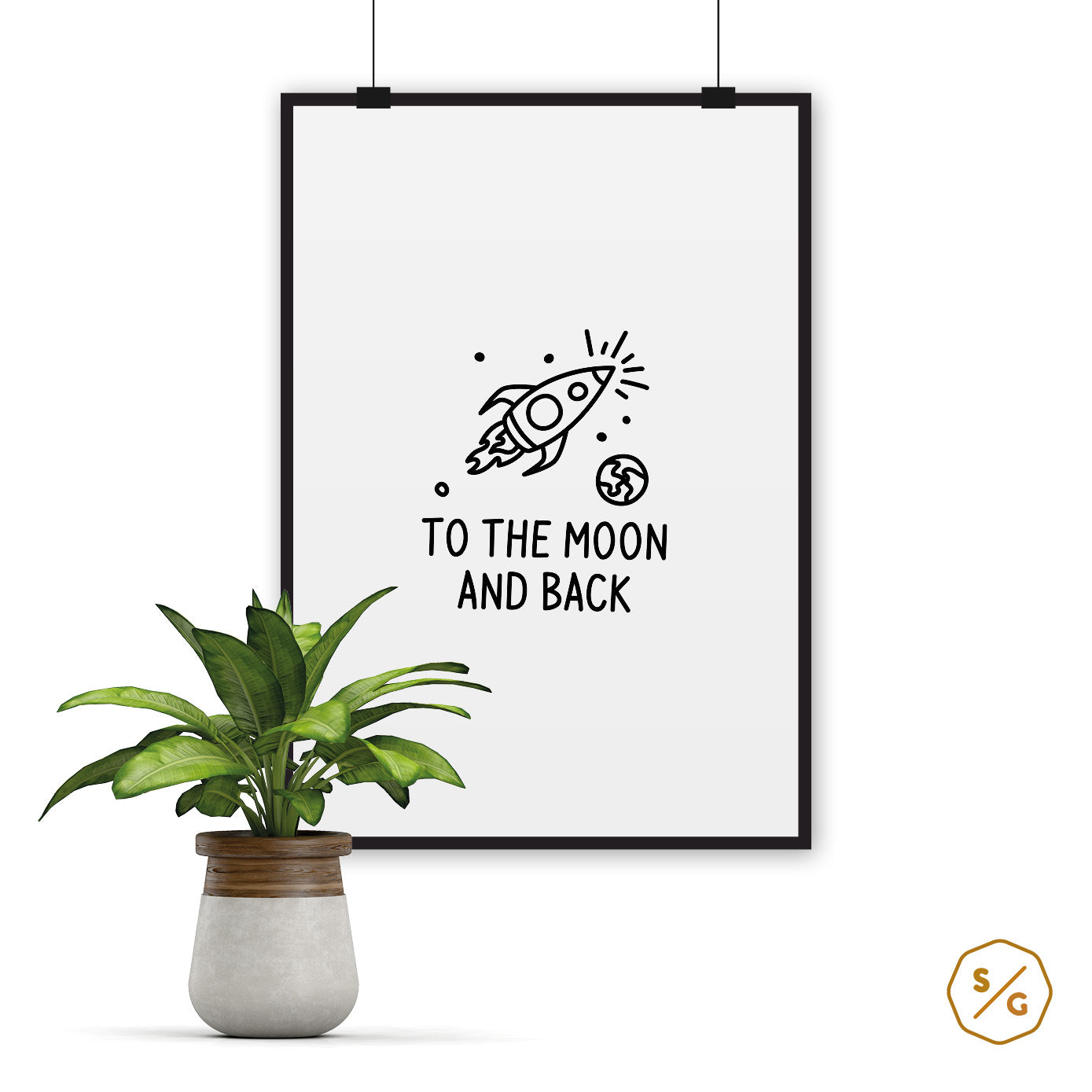 POSTER (various sizes) • TO THE MOON AND BACK