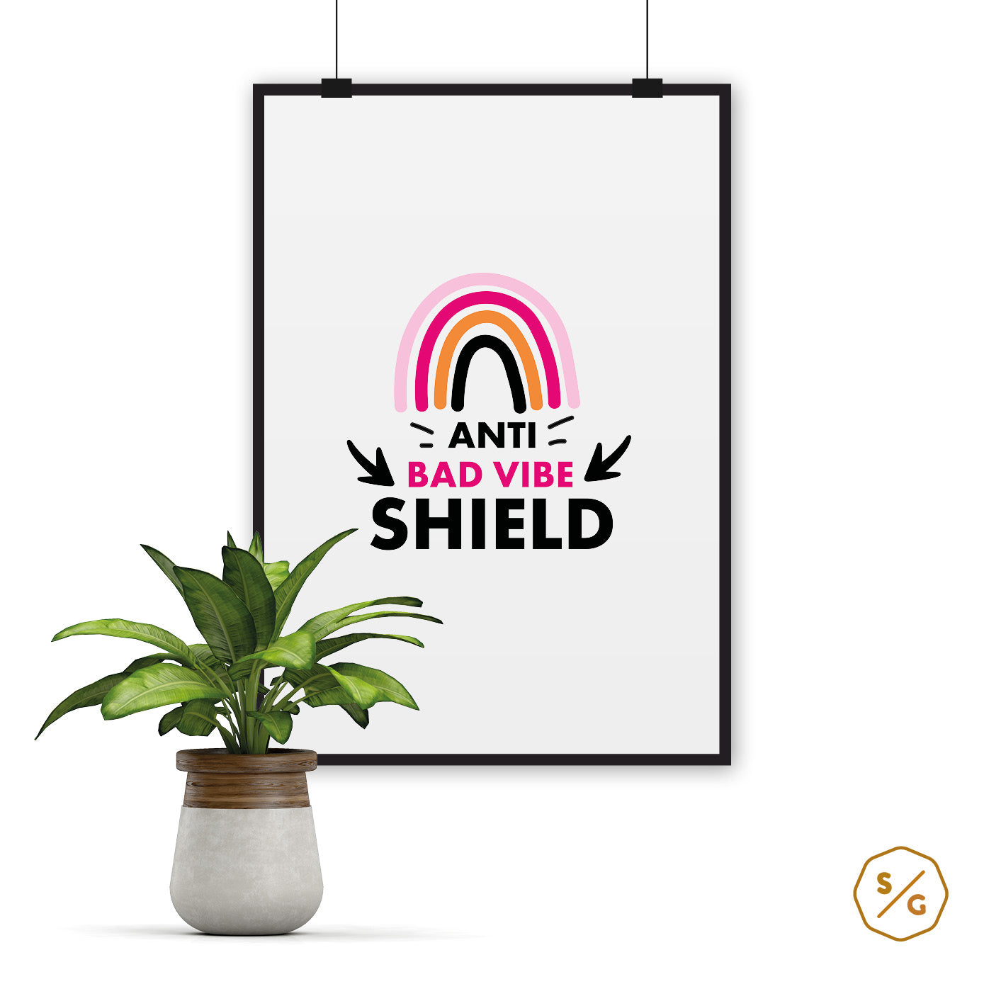 POSTER (VERSCHIED. GRÖSSEN) • ANTI BAD VIBE SHIELD