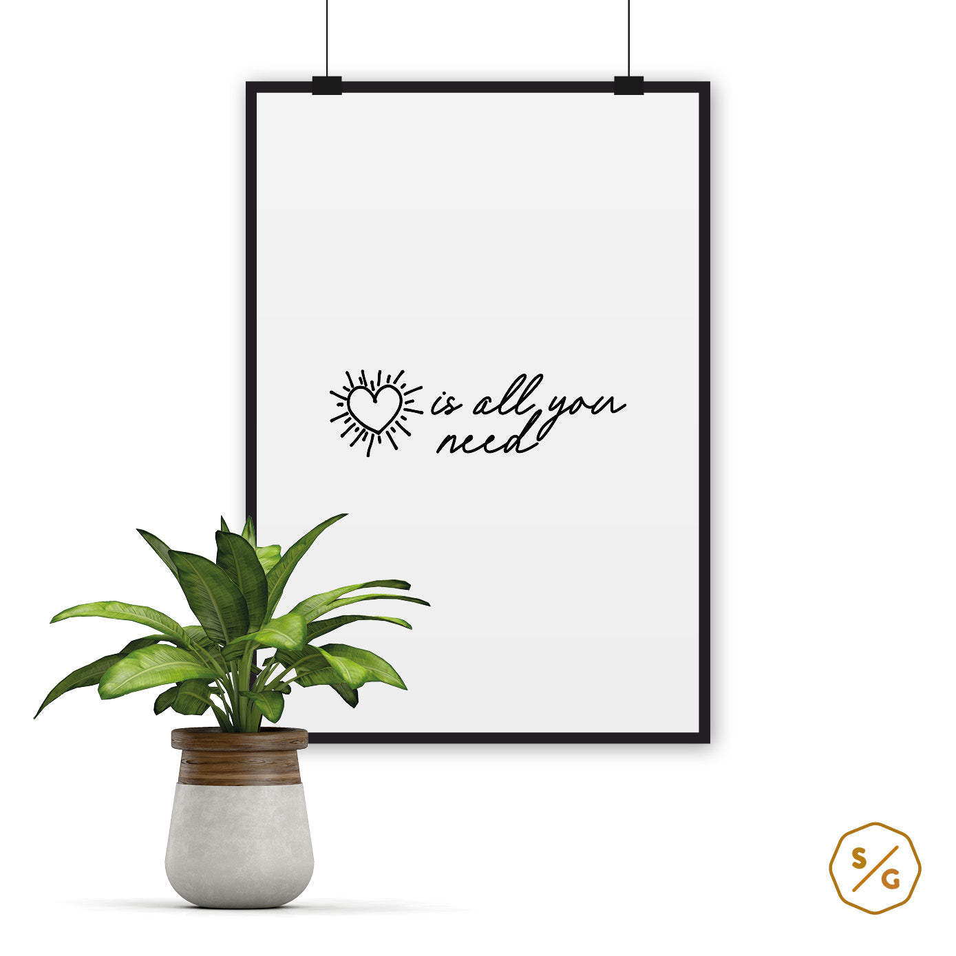 POSTER (VARIOUS SIZES) • LOVE IS ALL YOU NEED