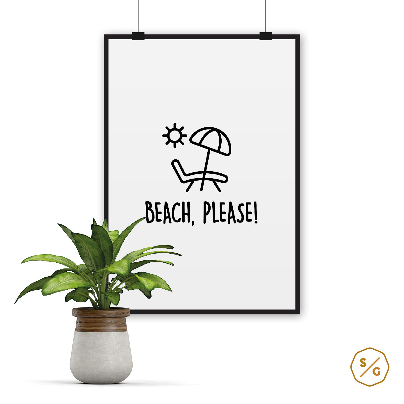 POSTER (VERSCHIED. GRÖSSEN) • BEACH, PLEASE!