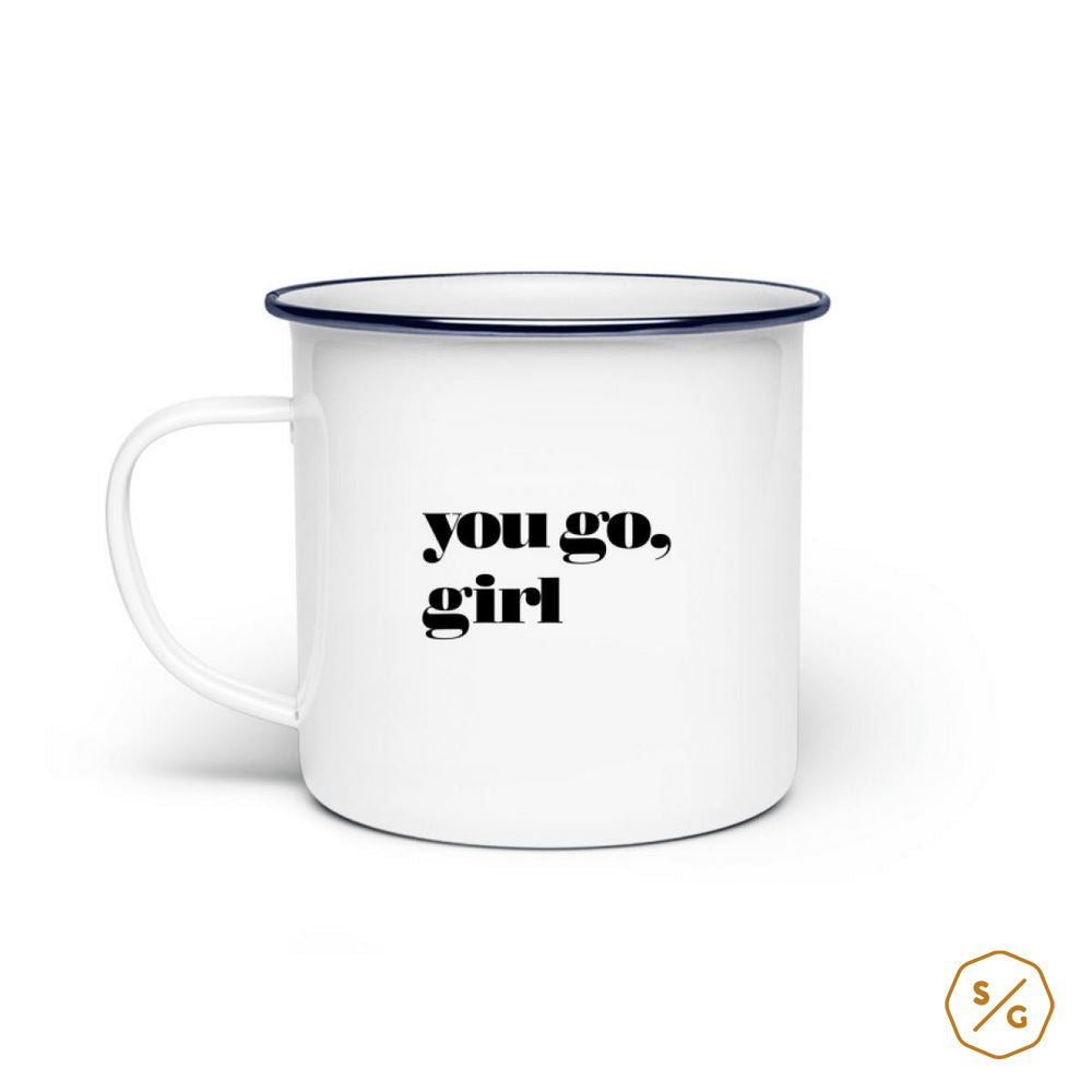 ENAMEL MUG (STEEL) • YOU GO, GIRL