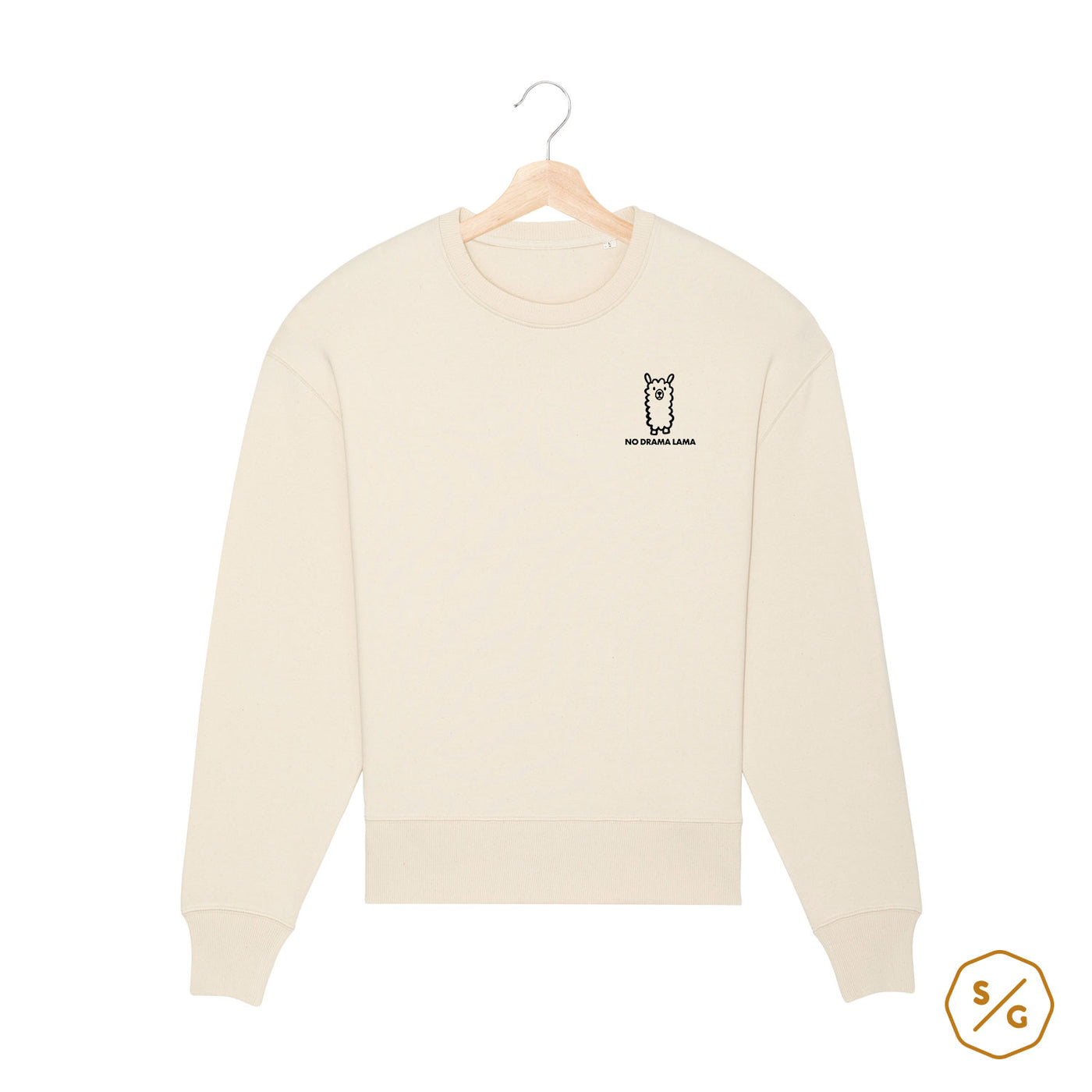 BESTICKTER SWEATER • NO DRAMA LAMA