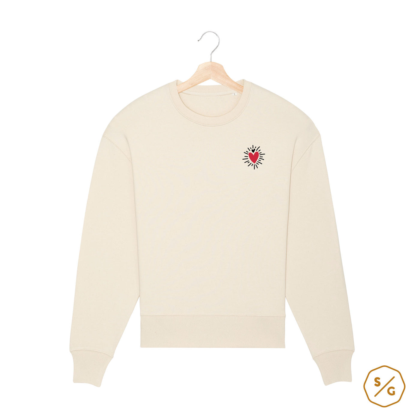 BESTICKTER SWEATER • SHINING HEART