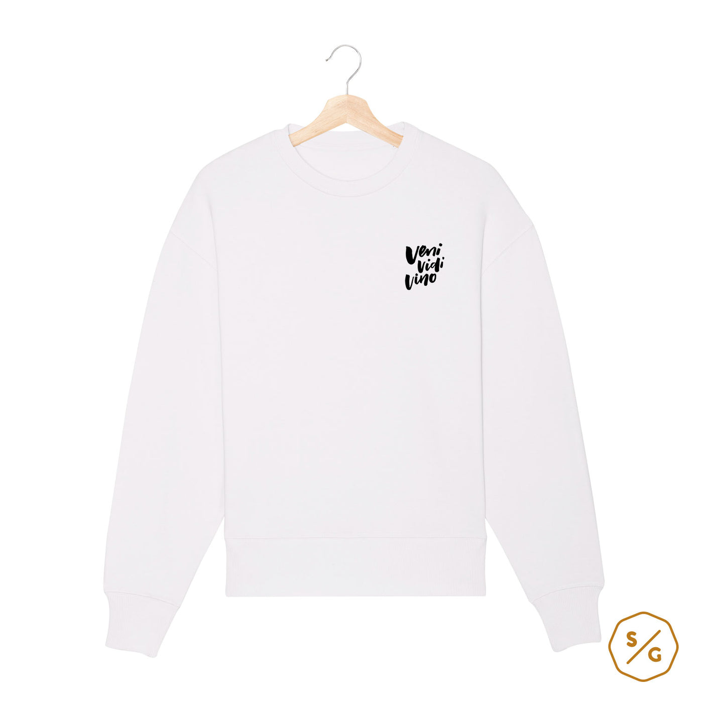 BESTICKTER SWEATER • VENI VIDI VINO