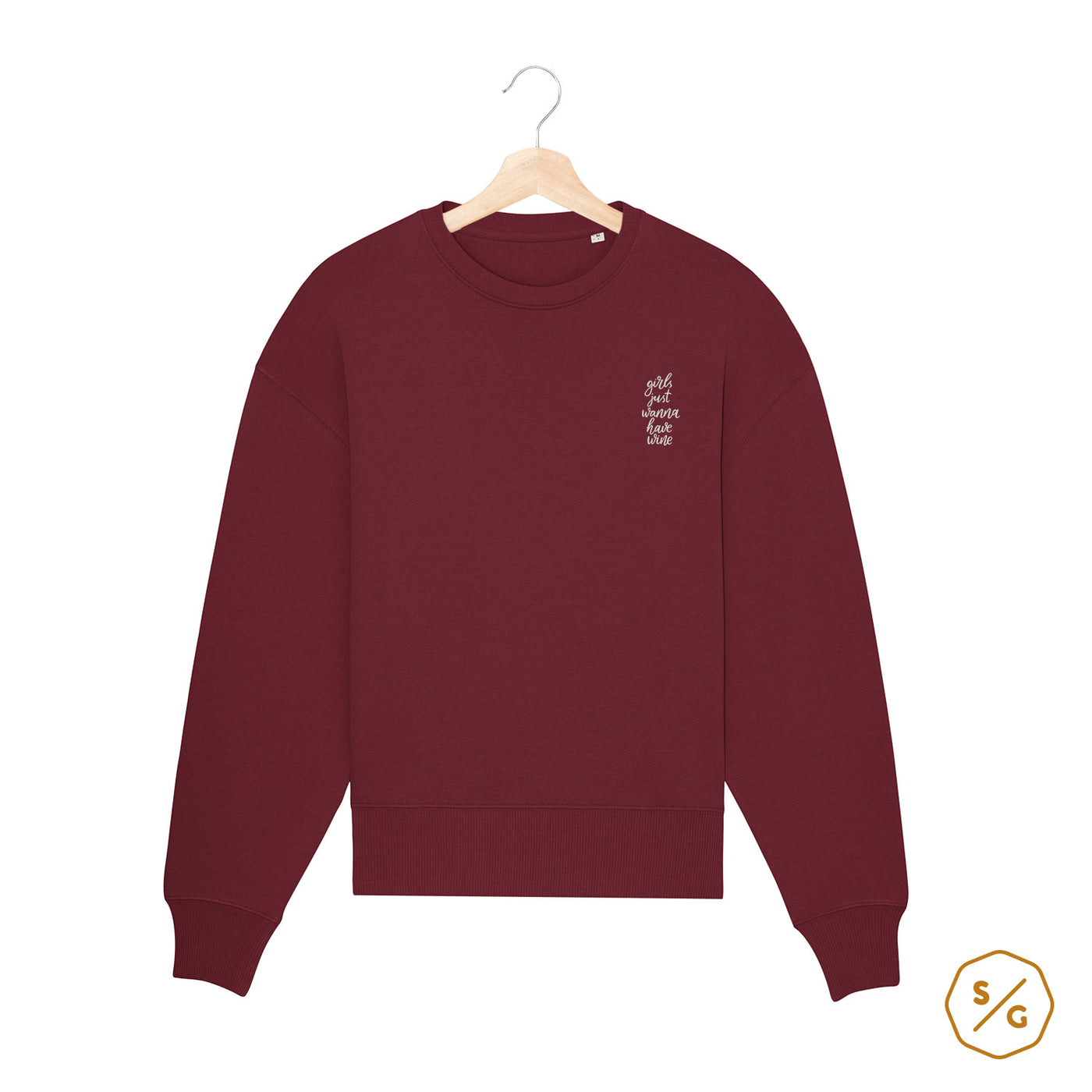 BESTICKTER SWEATER • GIRLS JUST WANNA HAVE WINE