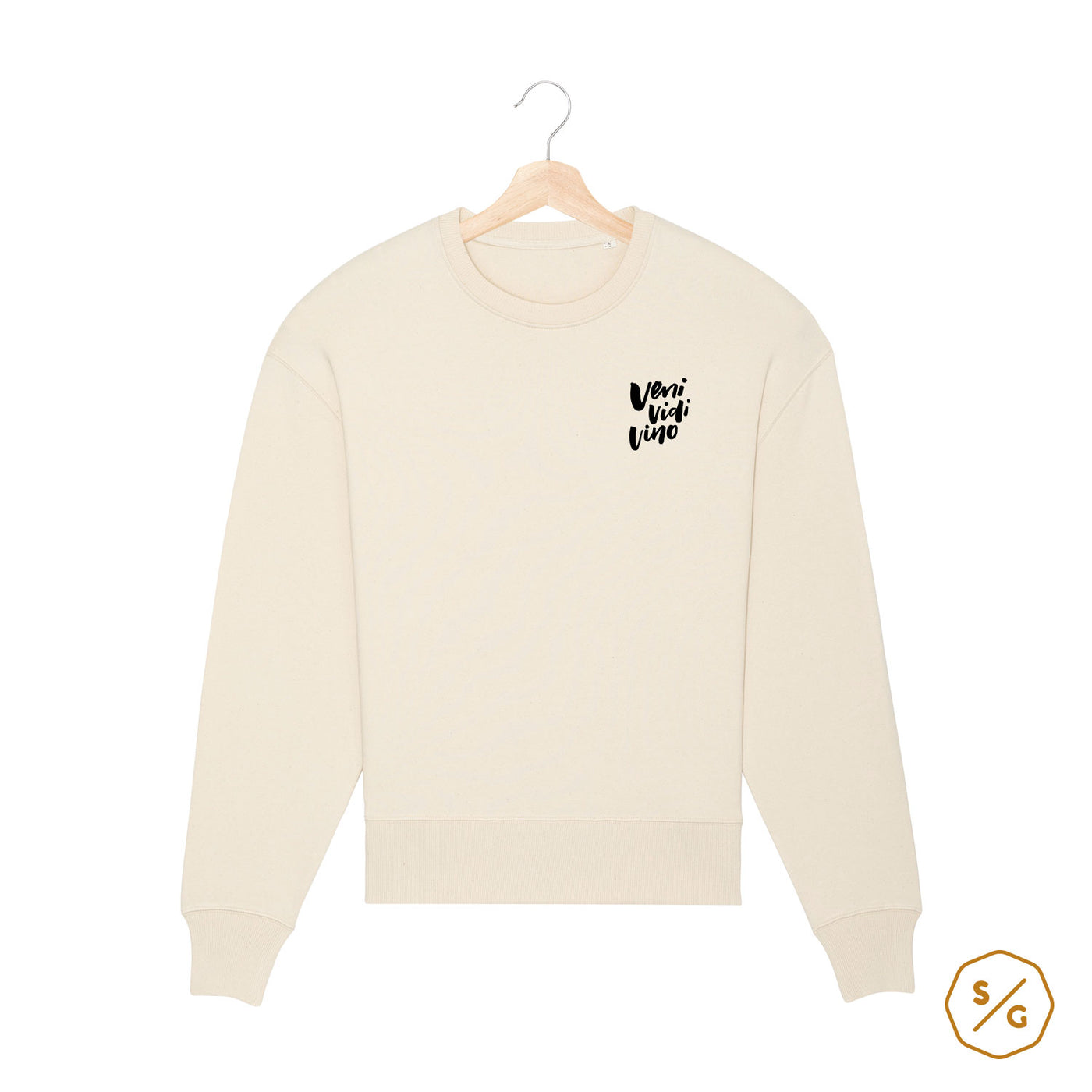 BESTICKTER SWEATER • VENI VIDI VINO