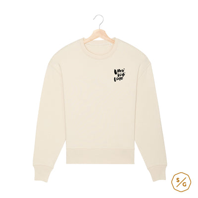 BESTICKTER SWEATER • VENI VIDI VINO