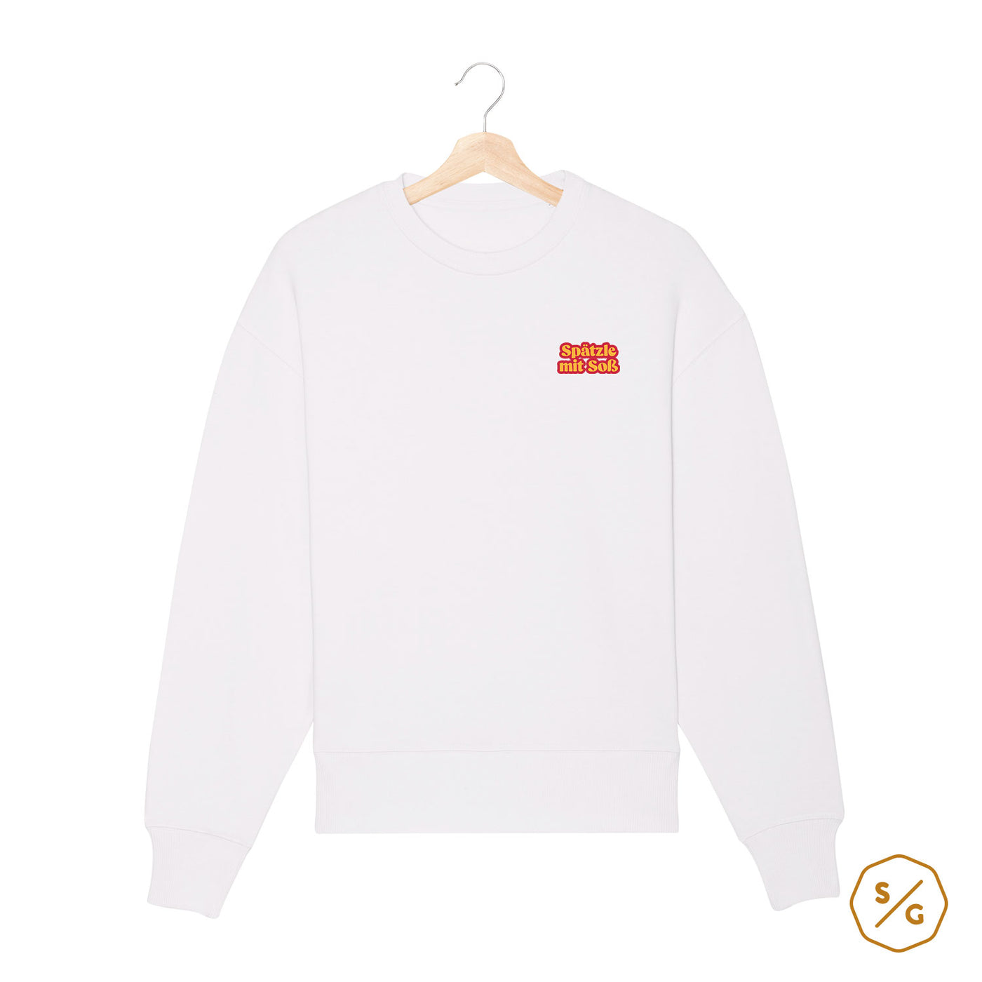 BESTICKTER SWEATER • SPÄTZLE MIT SOSS