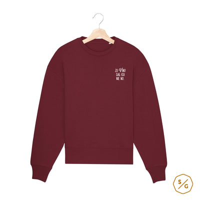 BESTICKTER SWEATER • ZU VINO SAG ICH NIE NO