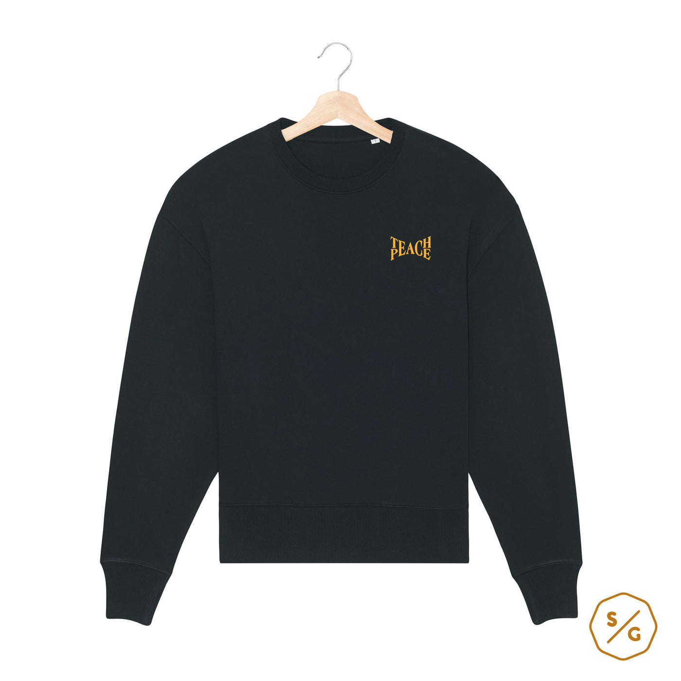 BESTICKTER SWEATER • TEACH PEACE