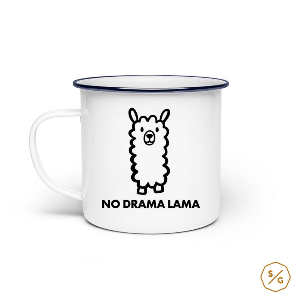 ENAMEL MUG (STEEL) • NO DRAMA LAMA