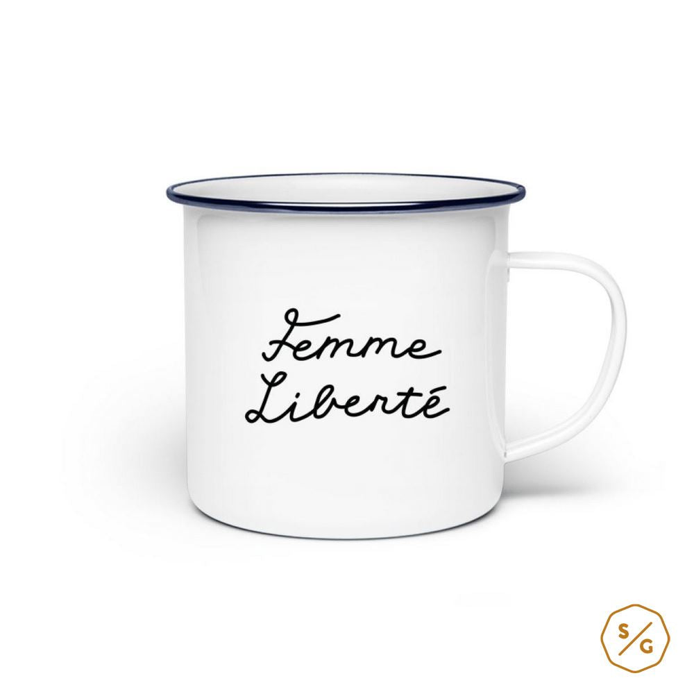 ENAMEL MUG (STEEL) • FEMME LIBERTÉ