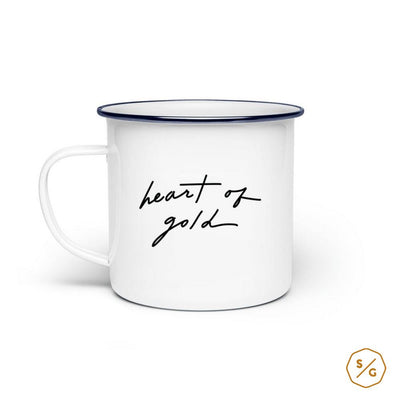 ENAMEL MUG (STEEL) • HEART OF GOLD