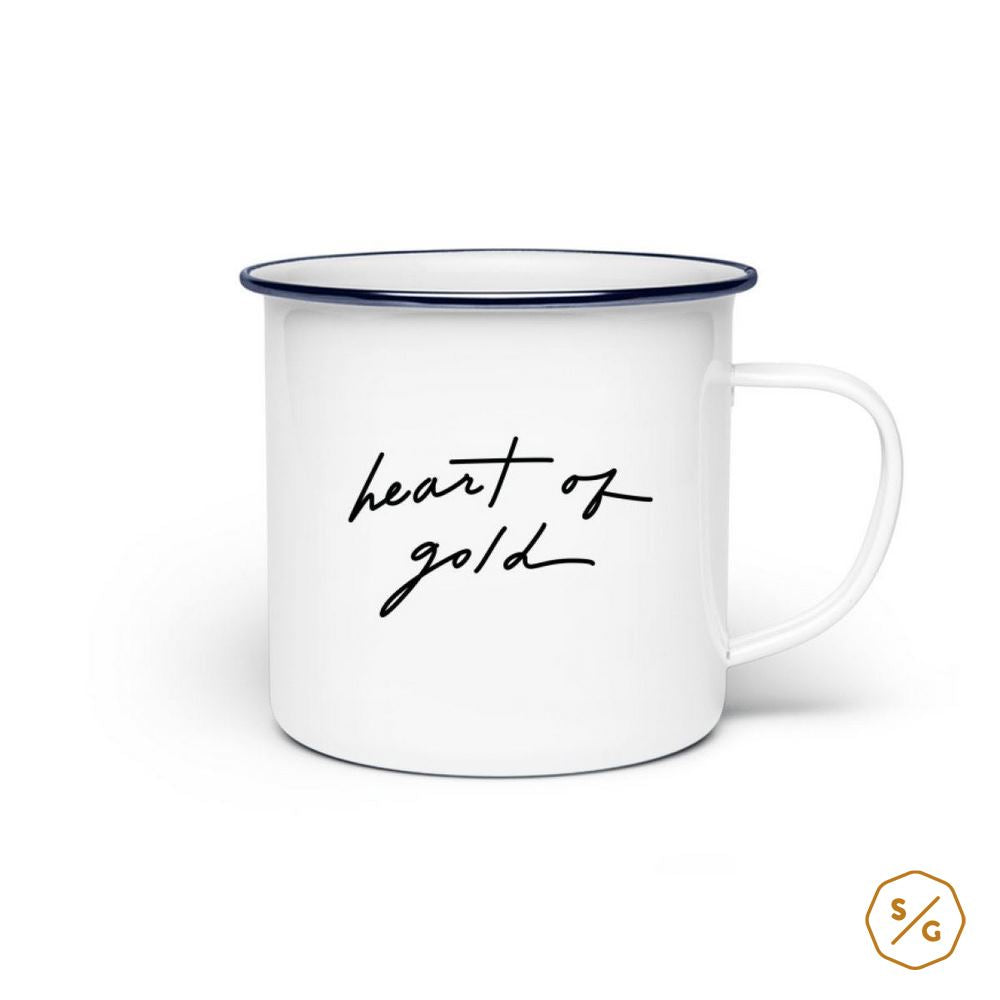 ENAMEL MUG (STEEL) • HEART OF GOLD