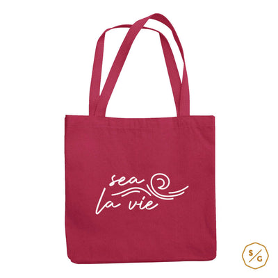 BEDRUCKTE BAUMWOLL-TASCHE • SEA LA VIE