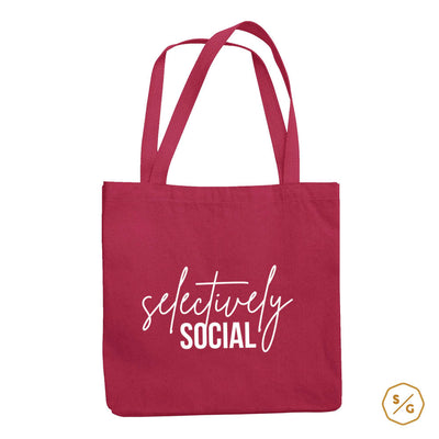 BEDRUCKTE BAUMWOLL-TASCHE • SELECTIVELY SOCIAL